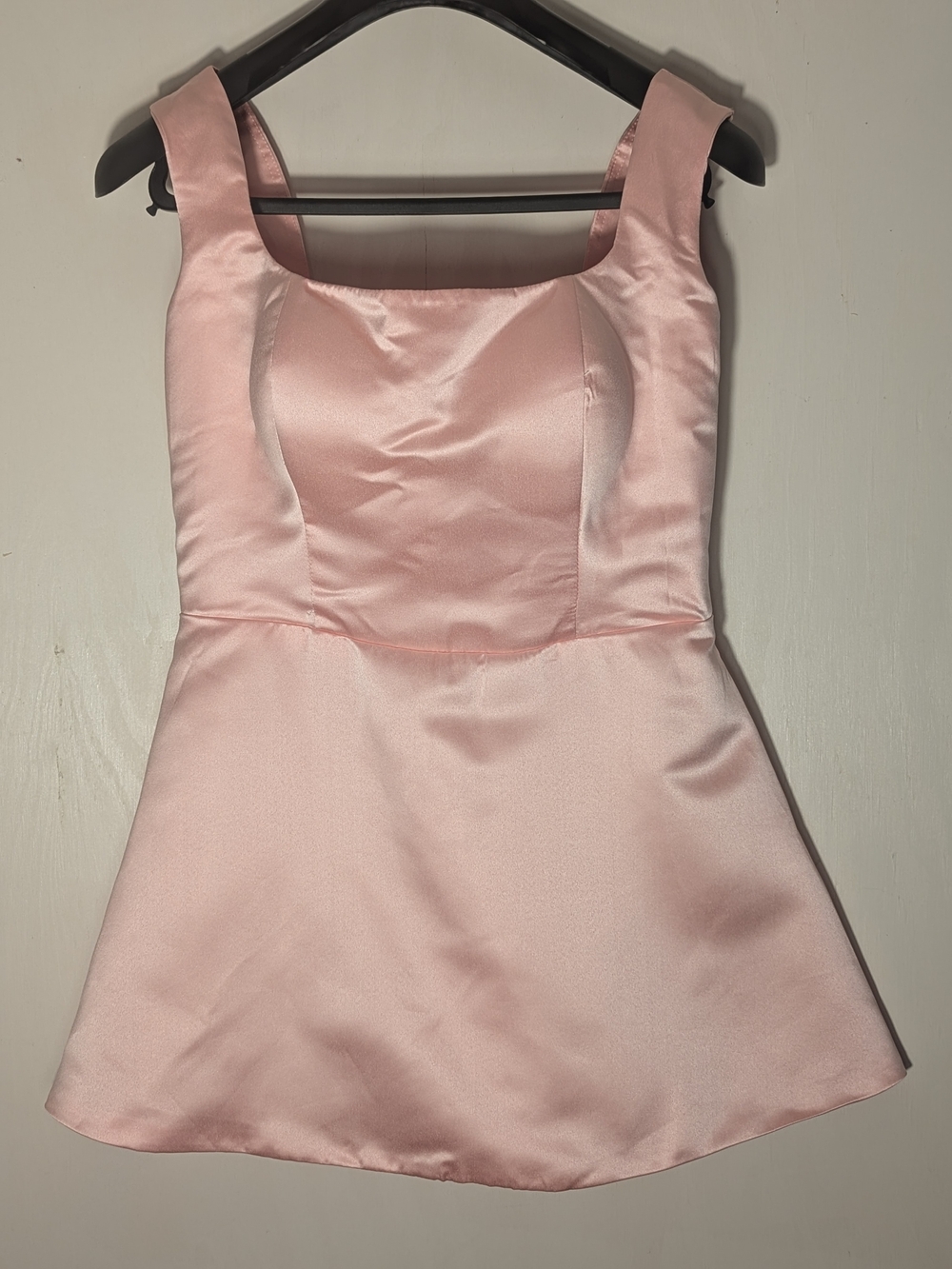 NWT Blush Pink Satin Lace Up Corset Fit & Flare Mini Dress - Size 16W